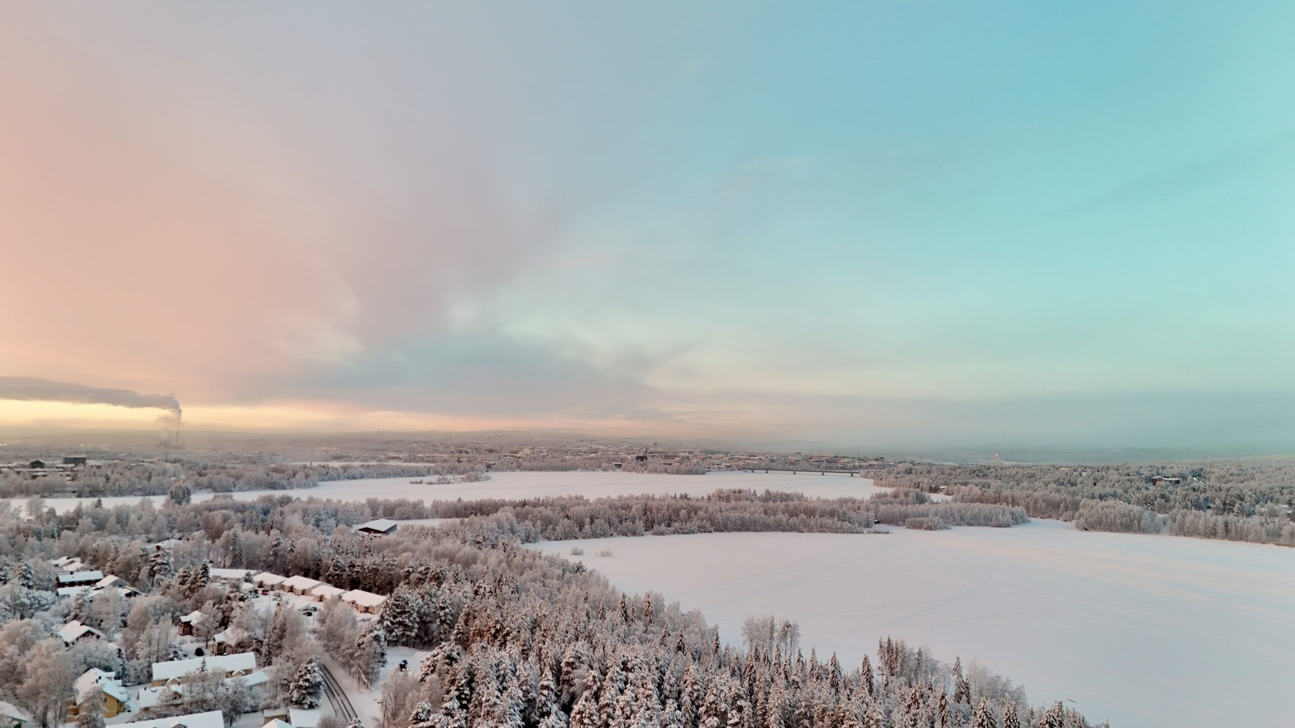 Talvinen kuva Rovaniemestä